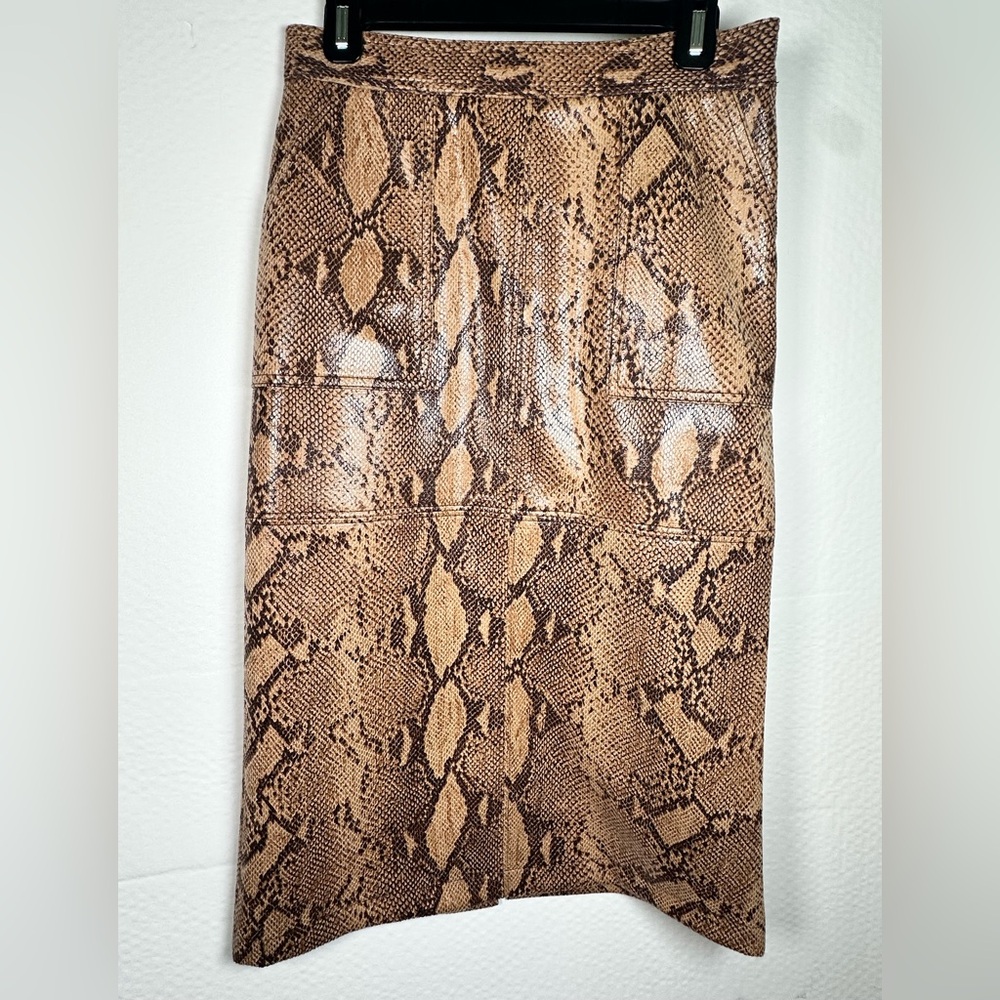 Snake print pencil skirt